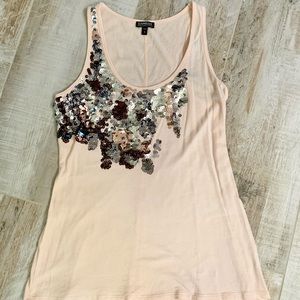 Express light pink sequined Tank